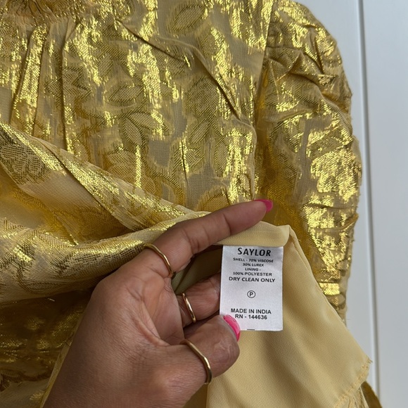 Saylor Vintage Metallic Gold Blouse - Picture 12 of 15